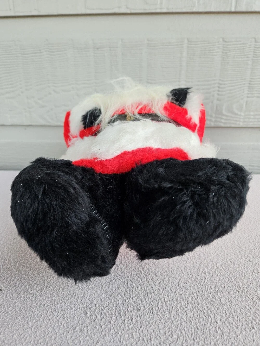 VTG Rennoc Santa Claus 1982 Figure Rubber Face Chubby Cheeks Kitsch Whimsical